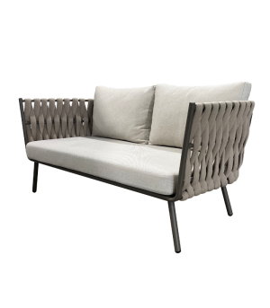 EDEN – 2-seater woven aluminum sofa - Image 3