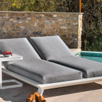 NEVERLAND – Tumbona doble de aluminio y tejido ágora