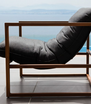 AMBRE - Solid Teak Armchair with Sunbrella Fabric - Image 7