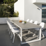 FERMO - Table de salle à manger à rallonge Magnum 280/365x110cm en céramique et aluminium