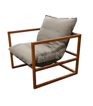 AMBRE - Solid Teak Armchair with Sunbrella Fabric - Image 2