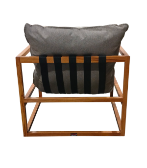 AMBRE - Solid Teak Armchair with Sunbrella Fabric - Image 4