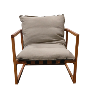 AMBRE - Solid Teak Armchair with Sunbrella Fabric - Image 3
