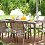 UNA - Dining Table tempered glass for 4/10 people