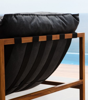 AMBRE - Solid Teak Armchair with Sunbrella Fabric - Image 6