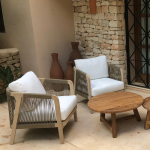 BORNEO - Pack 2 armchairs + 1 sofa 3 seats teak