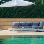 LARGO – Large format modular outdoor lounge set with Teak