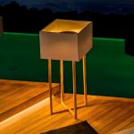AMBRE - Solid Teak Floor Lamp