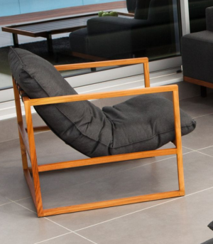 AMBRE - Solid Teak Armchair with Sunbrella Fabric