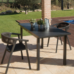 AUTO – Extensible aluminum dining table 156/226cm