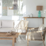 BORNEO - Pack 2 armchairs + 1 sofa 2 seats teak