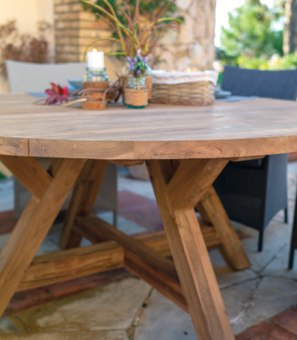 KENYA - Dining Table teak for 6/8 people - La Villa Garden&Design