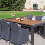 CALIFORNIA – Aluminum and sling dining armchair with cushion