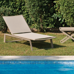 THEMIS – Pool sun lounger with wheels and 5-position backrest