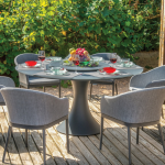 FANO – Table ronde en verre trempé pour 4 à 8 personnes