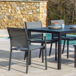 PANAMA – Stacking aluminium and sling dining armchair