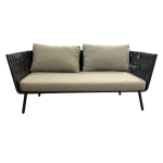 EDEN – 2-seater woven aluminum sofa