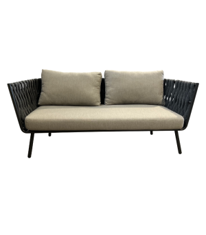EDEN – 2-seater woven aluminum sofa