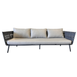 EDEN – 3-seater sofa in woven aluminum