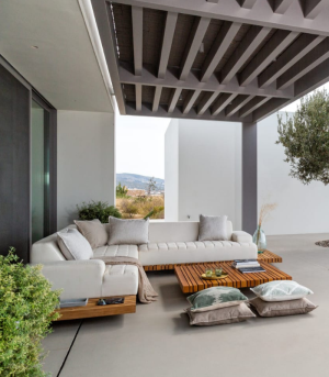 AMBRE - Ensemble de canapés 2 et 3 places en teck massif – Image 7