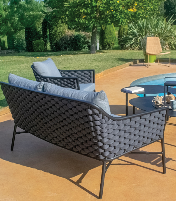 RIO - Sofa aluminium/olefin