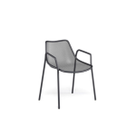 ROUND - Dining chair with armsrests
