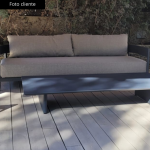 CALVI - 3 seats sofa aluminium