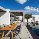 AMBRE - Dining Table teak for 8/10 people