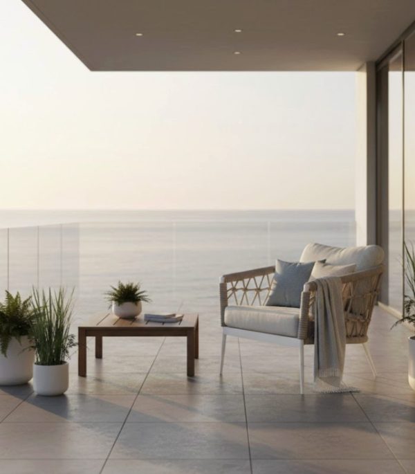 GYPSY - Outdoor Armchair aluminium/rope