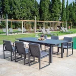 HARP - Aluminum and Teak Dining Chair