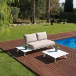 POSEIDON - Mesa baja cuadrada de aluminio