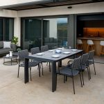 ELITE – Extendable dining table 167/220x100cm in aluminum and ceramic