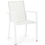 KEYS ISLAND – Stackable Aluminum and Textilene Dining Armchair