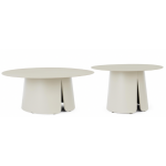 PORTOFINO - Set de 2 Mesas de centro nido redondas