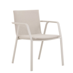 BAMBA – Stackable aluminum and padded sling dining armchair