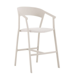 AUTO – Aluminum bar stool with olefin upholstery