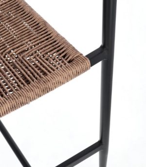 MARTINIQUE - Tabouret de bar empilable en fibre torsadée et aluminium – Image 3