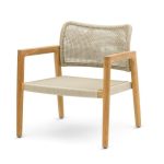 ARUNA – Teak and olefin rope relax armchair