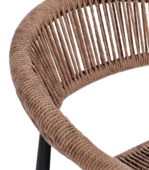 MARTINIQUE - Tabouret de bar empilable en fibre torsadée et aluminium – Image 4