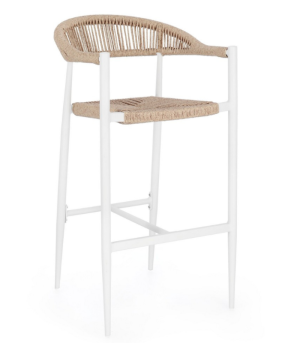 MARTINIQUE - Tabouret de bar empilable en fibre torsadée et aluminium – Image 6