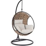 MARTINIQUE COLLECTION – Hanging "Egg" Chair with Stand