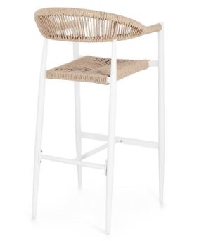 MARTINIQUE - Tabouret de bar empilable en fibre torsadée et aluminium – Image 7