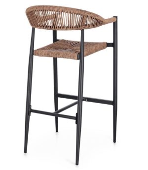 MARTINIQUE - Tabouret de bar empilable en fibre torsadée et aluminium – Image 9