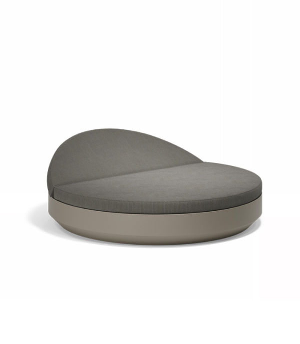 VELA – Circular outdoor daybed Ø210x40 with reclining backrest