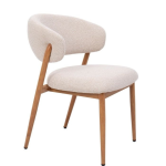 CASSANDRA - Silla efecto Boucle con estructura de acero Interior