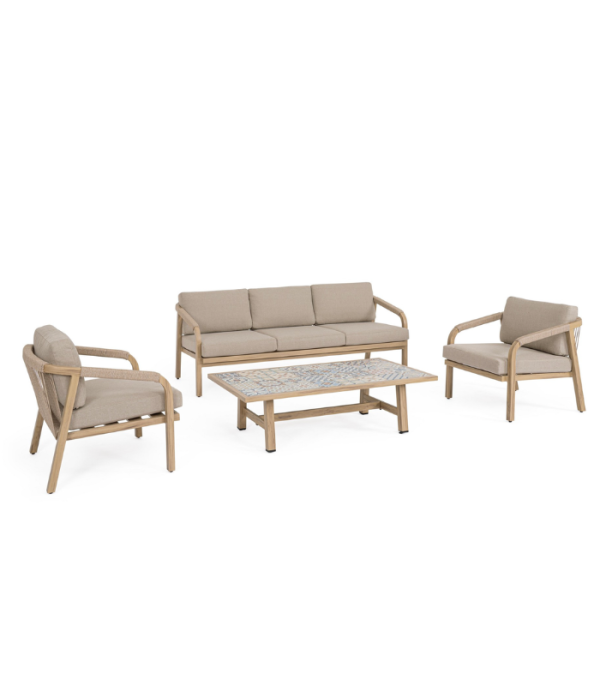 CUBA – 5-Seater Outdoor Sofa and Coffee Table