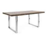 STANTON - Table d'intérieur en bois recyclé et acier inoxydable
